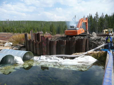 Obsidian Creek Bridge diversion